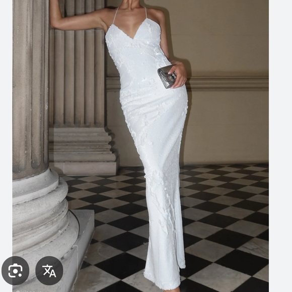 Meshki “Gracie” Dress - white sequin bridal dress size XS - Picture 3 of 6